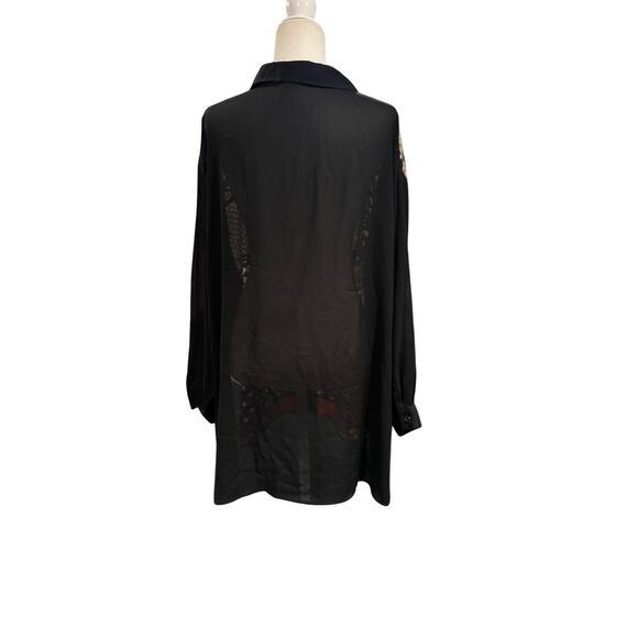 VINTAGE COMPAGNIE INTERNATIONALE EXPRESS Patchwork Shirt Size L - Picture 3 of 6